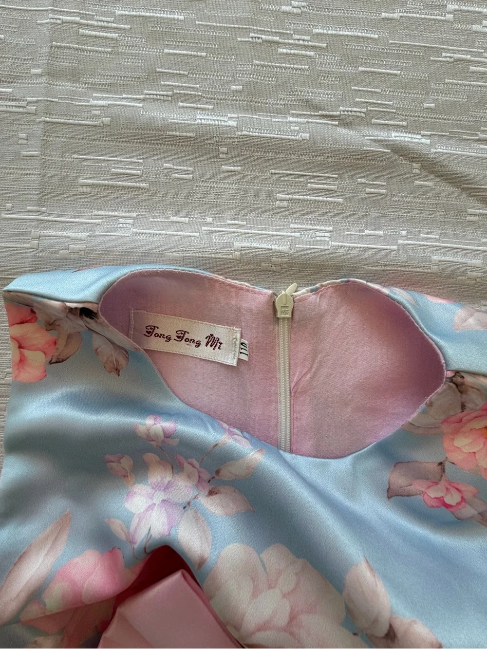 Girls Floral High-Low Party Dress with Pink Bow size 3T or 4T